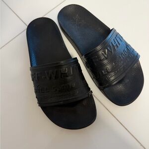 Off White slipper slides flats front logo size 39
